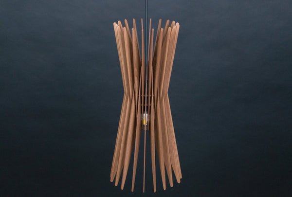 Hourglass wooden pendant light – Scandinavian design – photo 7