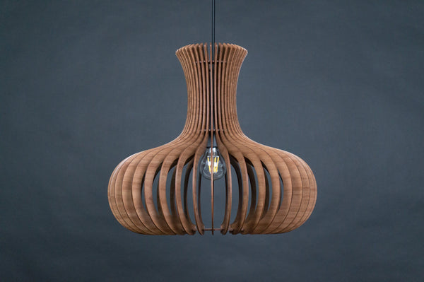 Vase wooden pendant light – Scandinavian and mid-century design