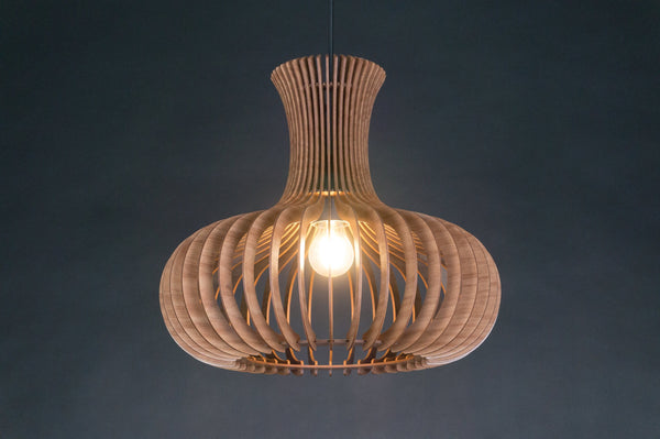Vase wooden pendant light – mid-century and Scandinavian design