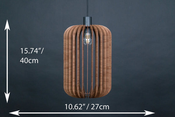 Lantern wooden pendant light – Scandinavian design – photo 2