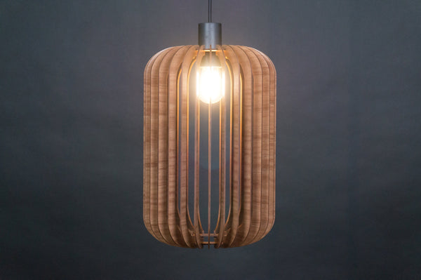 Lantern wooden pendant light – mid-century and Scandinavian design