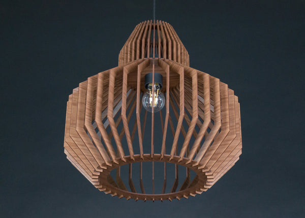 Hive wooden pendant light – mid-century and Scandinavian design – photo 5