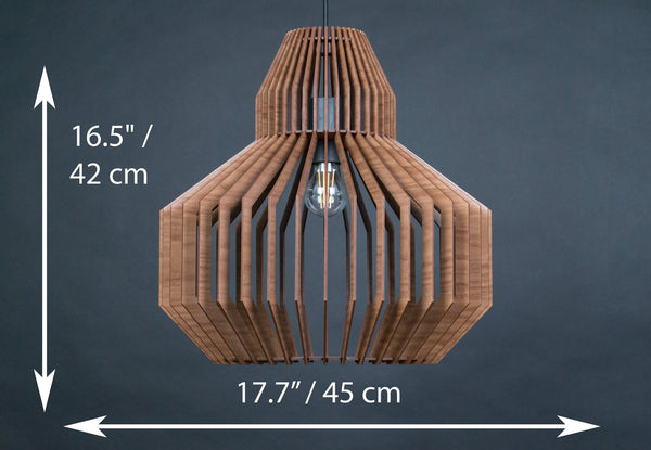 Hive wooden pendant light – mid-century and Scandinavian design – photo 2