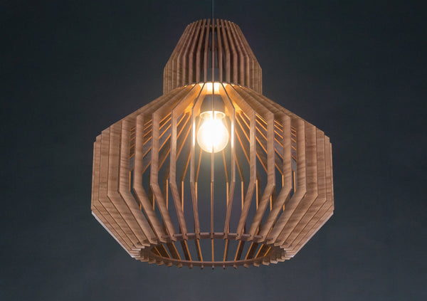 Hive wooden pendant light – Scandinavian design – photo 4