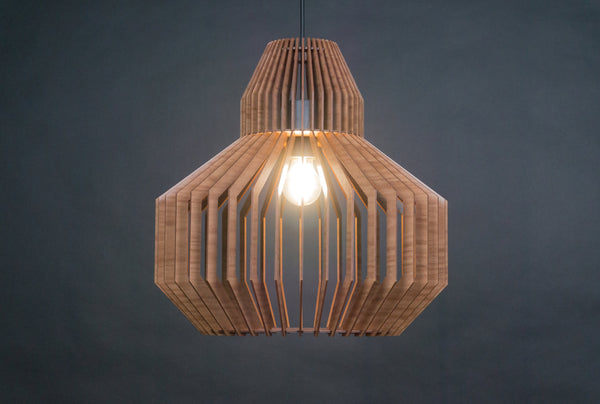 Hive wooden pendant light – Scandinavian design – photo 2