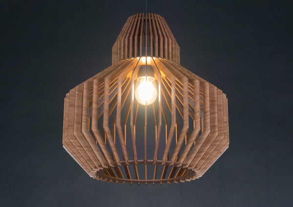 Hive wooden pendant light – Scandinavian design – photo 7