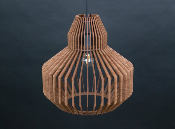 Hive wooden pendant light – Scandinavian design – photo 5