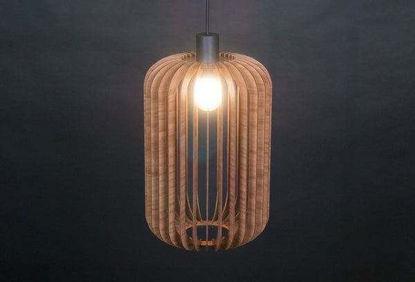 Lantern wooden pendant light – Scandinavian design – photo 7
