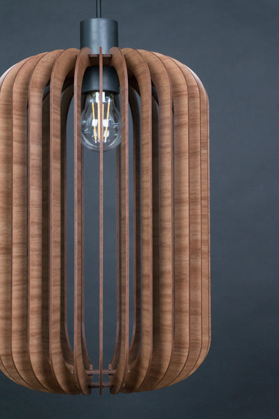 Lantern wooden pendant light – Scandinavian design – photo 5