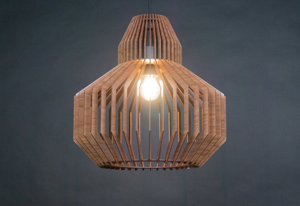 Hive wooden pendant light – Scandinavian design – photo 3