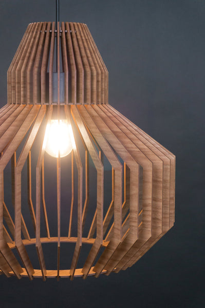 Hive wooden pendant light – Scandinavian design – photo 5