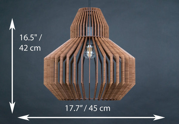 Hive wooden pendant light – Scandinavian design – photo 4