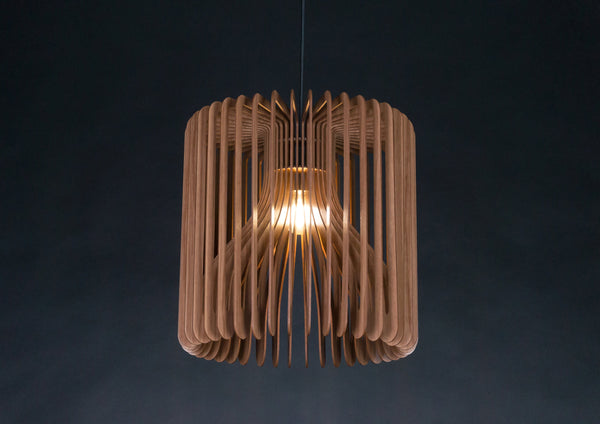 Barrel wooden pendant light – Scandinavian design – photo 9
