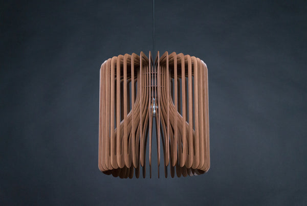 Barrel wooden pendant light – Scandinavian design – photo 5
