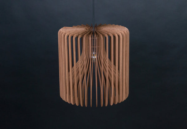 Barrel wooden pendant light – Scandinavian design for a cosy reading nook – photo 9