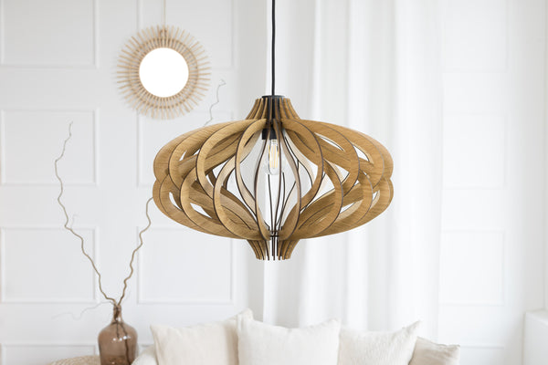 Medusa wooden pendant light – Scandinavian design for the living room – photo 15