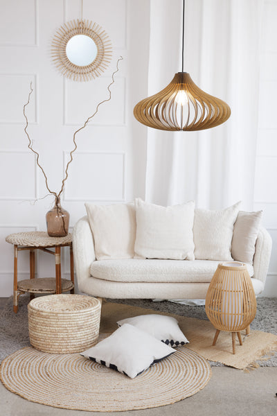 Teardrop wooden pendant light – Scandinavian design for the dining room – photo 3