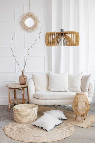 Twist wooden pendant light – mid-century and industrial design – photo 6