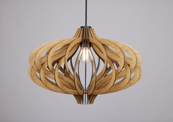 Medusa wooden pendant light – geometric and Scandinavian design for the entryway and stairs – photo 9