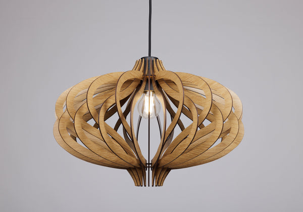 Medusa wooden pendant light – geometric and Scandinavian design for the entryway and stairs – photo 11