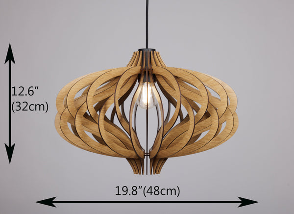 Medusa wooden pendant light – geometric and Scandinavian design for the entryway and stairs – photo 14