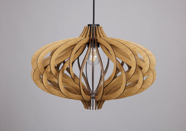 Medusa wooden pendant light – geometric and Scandinavian design for the entryway and stairs – photo 13