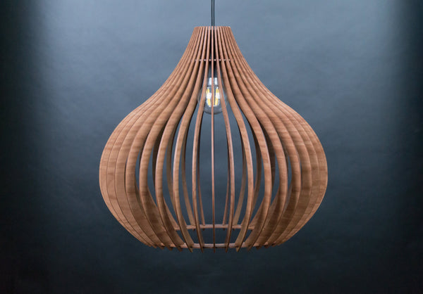Bell wooden pendant light – Scandinavian design – photo 12