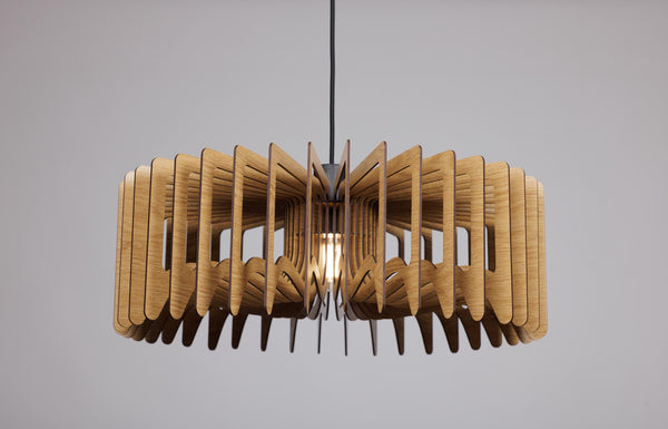Crown wooden pendant light – geometric design for the dining room – photo 3
