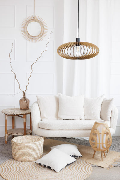 Ellipse wooden pendant light – Scandinavian and industrial design for the dining room – photo 4