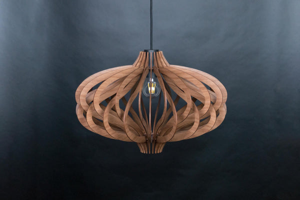 Medusa wooden pendant light – geometric and Scandinavian design for a kitchen island – photo 12