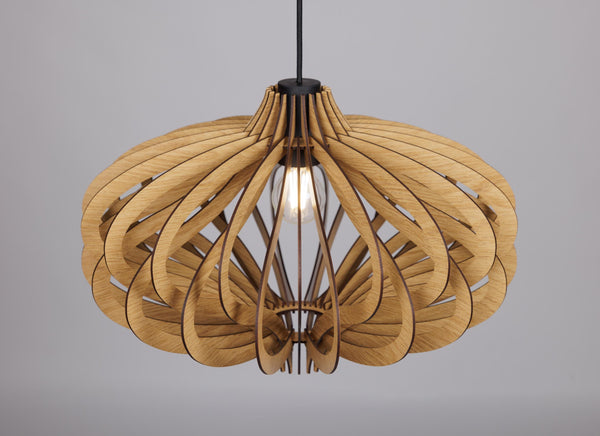 Medusa wooden pendant light – geometric and Scandinavian design for a kitchen island – photo 15