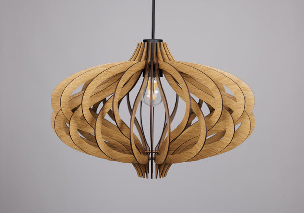 Medusa wooden pendant light – Scandinavian design for the living room – photo 14