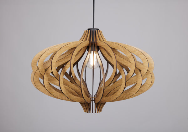 Medusa wooden pendant light – geometric and Scandinavian design for a kitchen island – photo 13