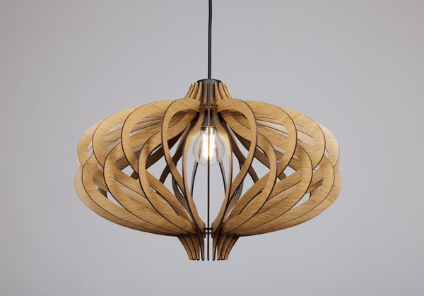 Medusa wooden pendant light – geometric and Scandinavian design for a kitchen island – photo 14