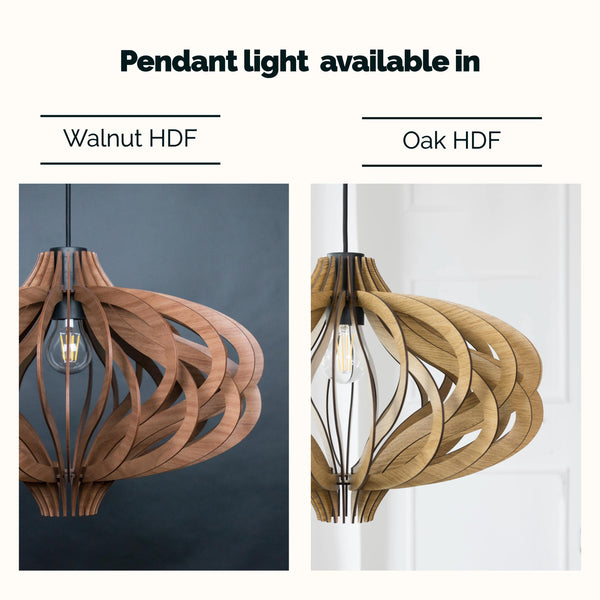 Medusa wooden pendant light – mid-century and Scandinavian design for a kitchen island – photo 2