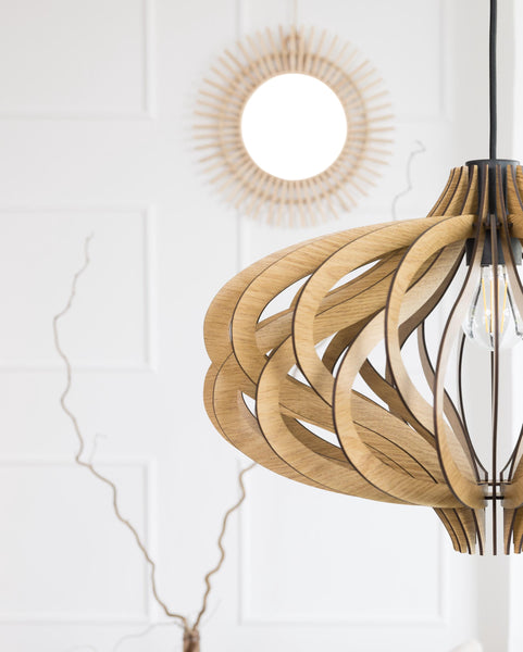 Medusa wooden pendant light – mid-century and Scandinavian design for a kitchen island – photo 13