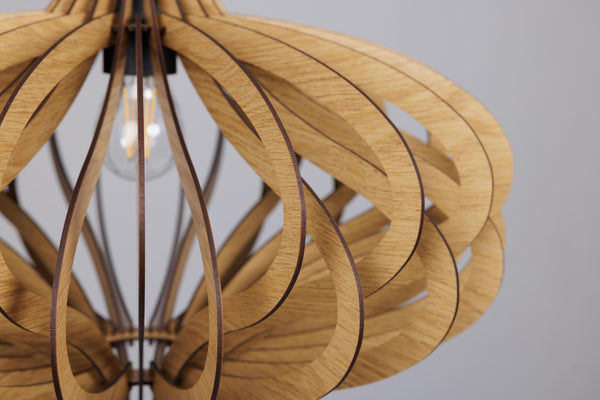 Medusa wooden pendant light – mid-century and Scandinavian design for a kitchen island – photo 18