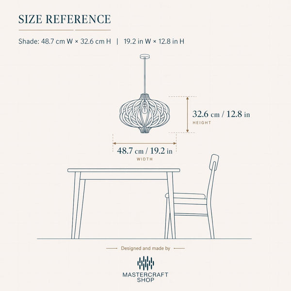 Medusa wooden pendant light – geometric and Scandinavian design for a kitchen island – photo 8