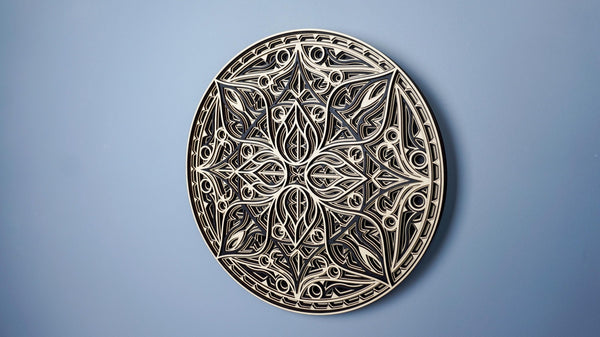 Mandala wooden wall art – sacred geometry decor for boho homes, laser-cut and hand-finished in Klaipėda – photo 3