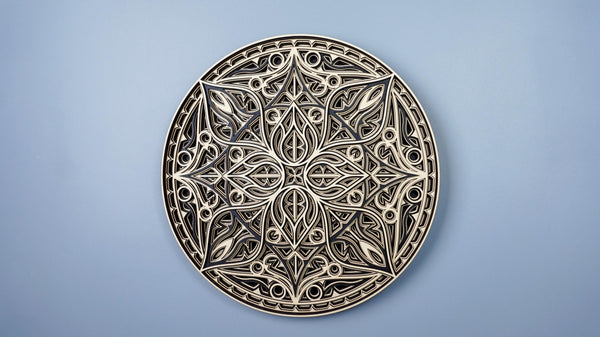 Mandala wooden wall art – sacred geometry decor for boho homes, laser-cut and hand-finished in Klaipėda – photo 2