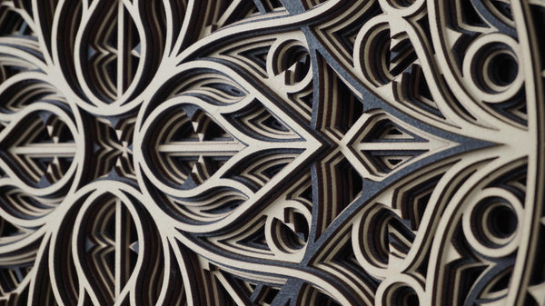 Mandala wooden wall art – sacred geometry decor for boho homes, laser-cut and hand-finished in Klaipėda – photo 15