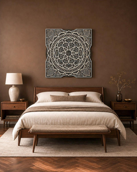 Mandala layered wooden wall art – laser-cut, hand-finished in Klaipėda – photo 7