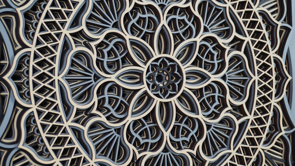 Mandala layered wooden wall art – laser-cut, hand-finished in Klaipėda – photo 5
