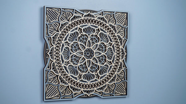 Mandala layered wooden wall art – laser-cut, hand-finished in Klaipėda – photo 17