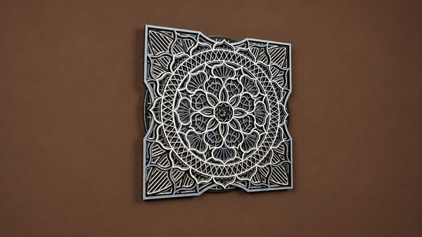 Mandala layered wooden wall art – laser-cut, hand-finished in Klaipėda – photo 2