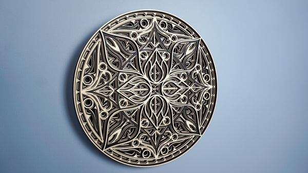 Mandala wooden wall art – sacred geometry decor for boho homes, laser-cut and hand-finished in Klaipėda – photo 5