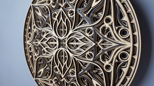 Mandala wooden wall art – sacred geometry decor for boho homes, laser-cut and hand-finished in Klaipėda – photo 4