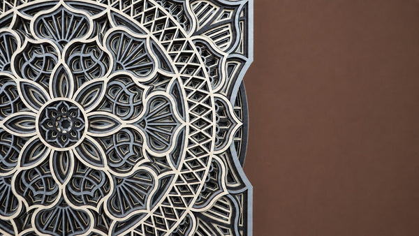 Mandala layered wooden wall art – laser-cut, hand-finished in Klaipėda – photo 4