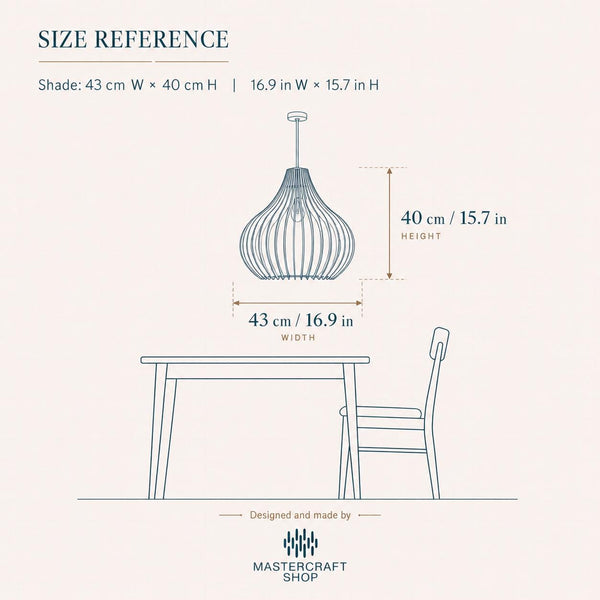 Bell wooden pendant light – Scandinavian design – photo 4