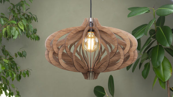Medusa wooden pendant light – geometric and mid-century design for the dining room – photo 4